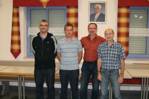 von links Rainer Hora, Christian Ahle, Oswald Prummer, Manfred Baumgartner Vorstandschaft 2014